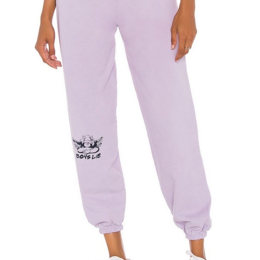 Boys Lie Lavender Grey My Attenion Sweatpants Sz M